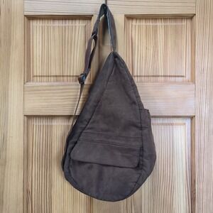 Ameri Bag LL Bean Brown Suede Sling Cross Bag Shoulder Strap Adjustable Pockets